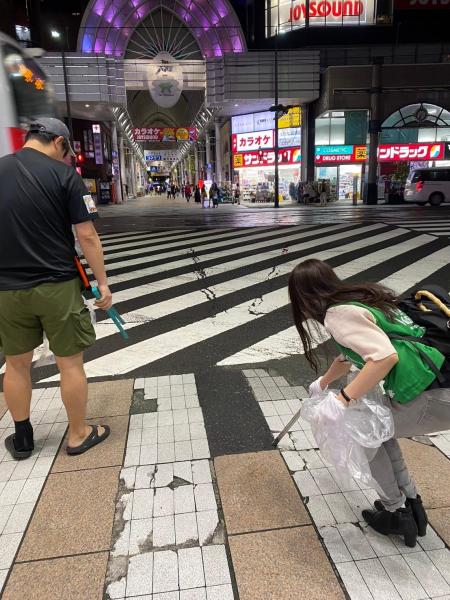 5月夜活天文館ゴミ拾い　センテラス観光案内所前集合画像