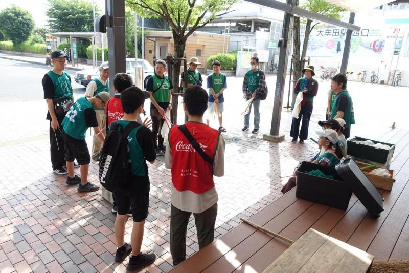 大牟田チーム大牟田駅前お掃除＆HUGゲーム画像