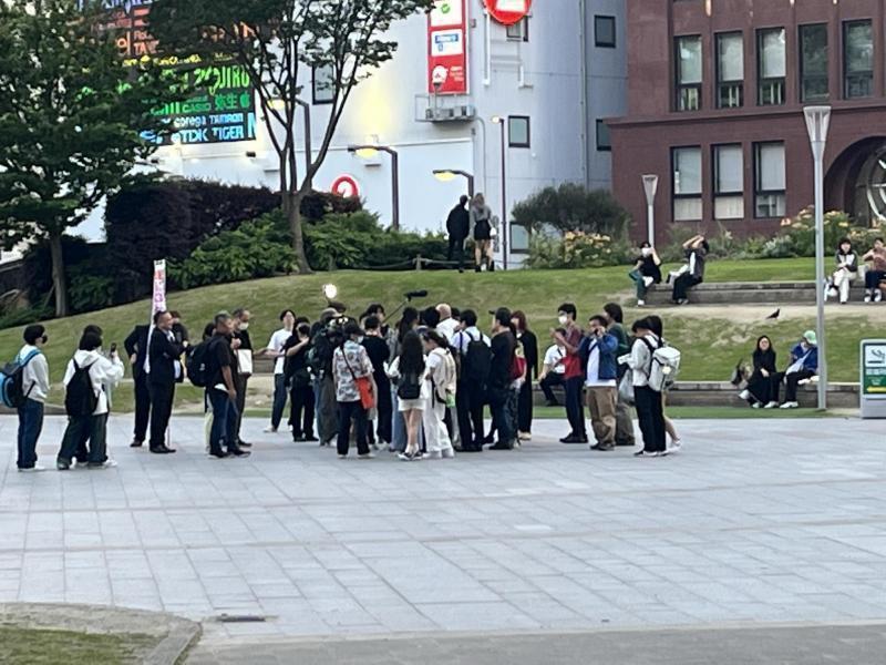 警固公園にあのお笑い芸人が！画像