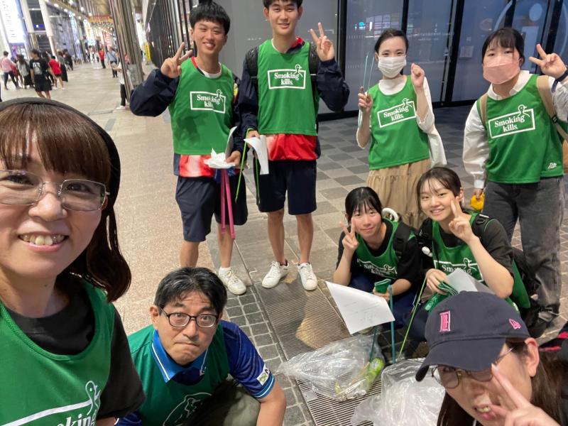 6月夜活天文館ゴミ拾い　センテラス観光案内所前集合画像