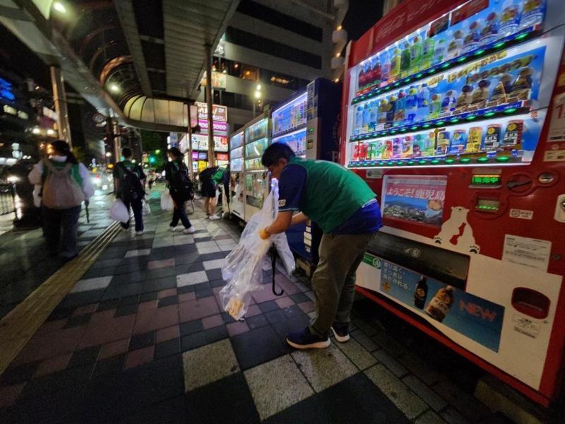 6月夜活天文館ゴミ拾い　センテラス観光案内所前集合画像