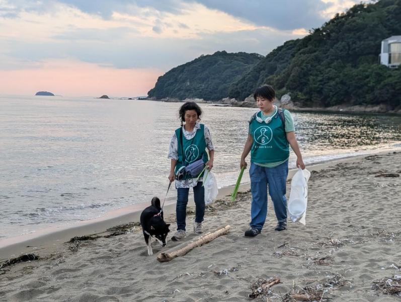 海のイブニングおそうじ画像