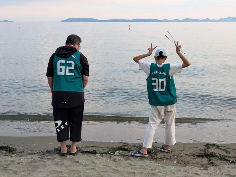 海のイブニングおそうじ画像