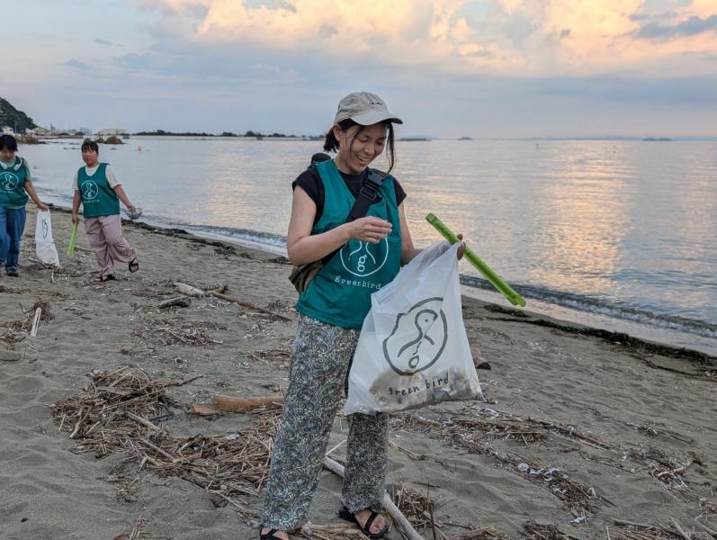 海のイブニングおそうじ画像