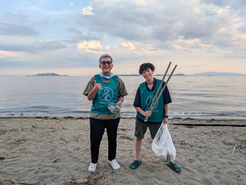 海のイブニングおそうじ画像