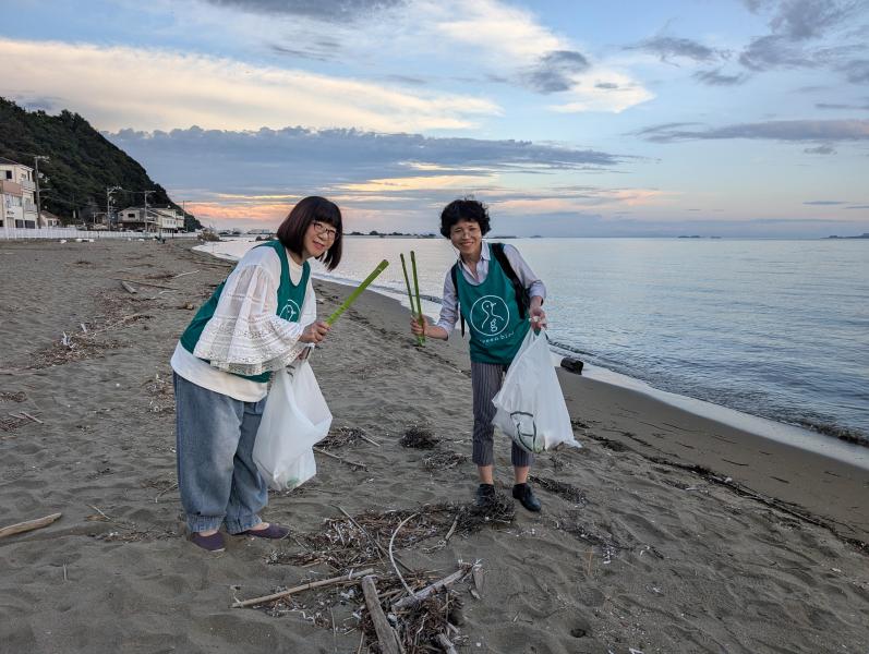 海のイブニングおそうじ画像