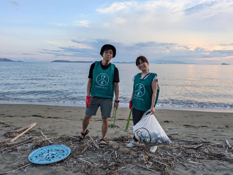 海のイブニングおそうじ画像