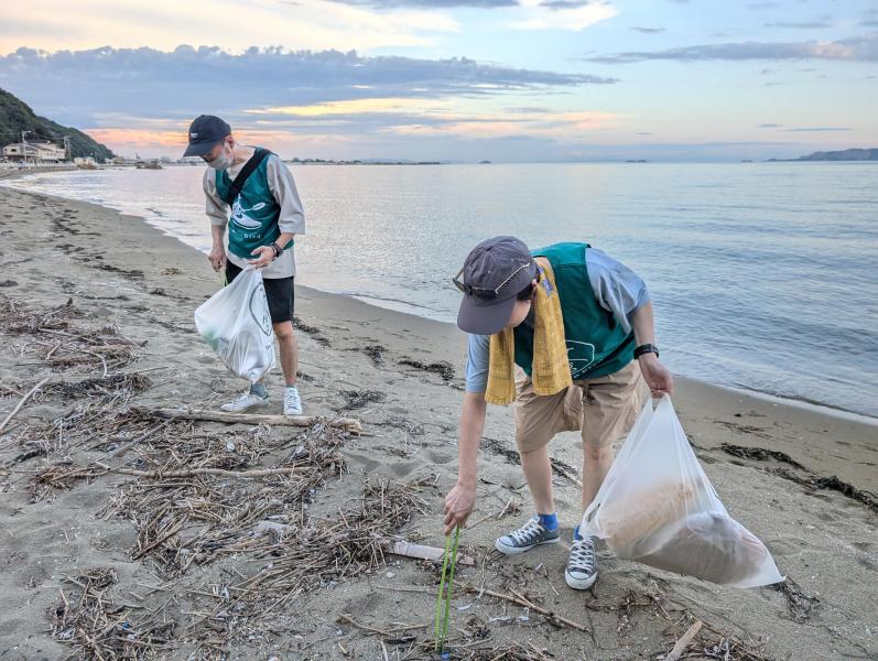 海のイブニングおそうじ画像
