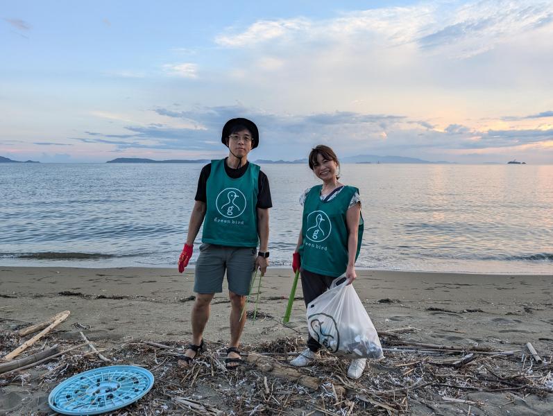 海のイブニングおそうじ画像