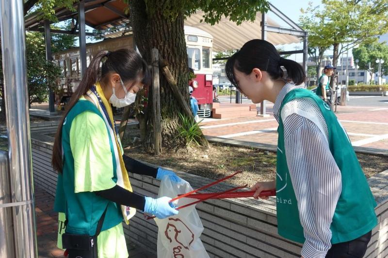 大牟田チーム大牟田駅前お掃除画像