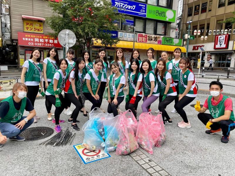 ミスユニバーシティの皆さんと街のおそうじ！