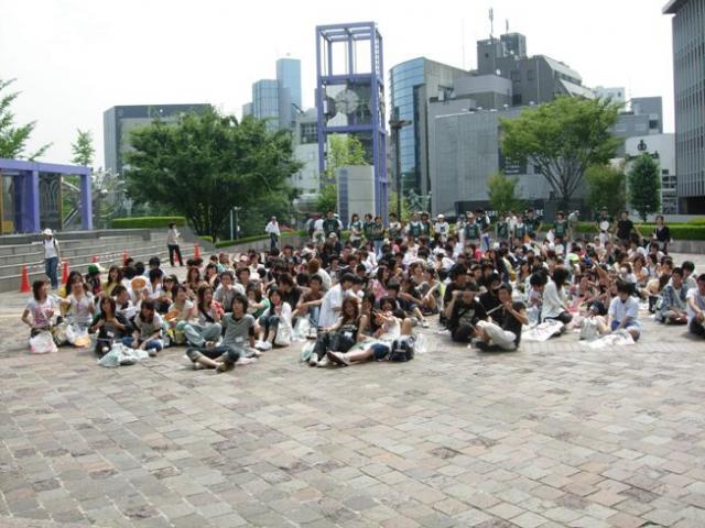 7月22日都立広尾高校そうじ開催画像