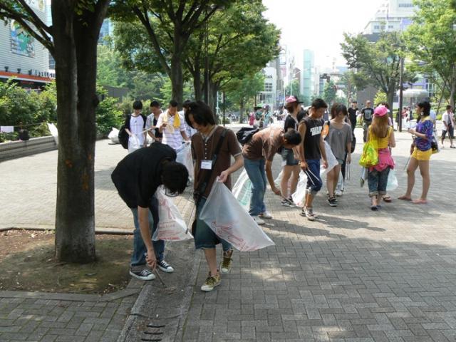 7月22日都立広尾高校そうじ開催画像