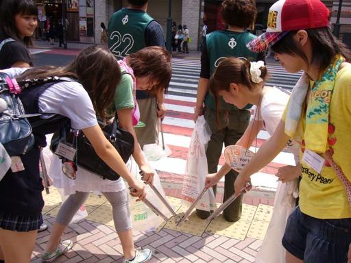 7月22日都立広尾高校そうじ開催画像