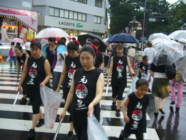 原宿よさこい連&times;元氣連&times;green bird　コラボそうじ！画像