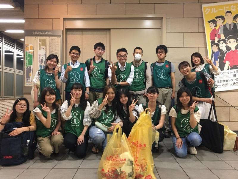 多摩センター駅北口お掃除画像