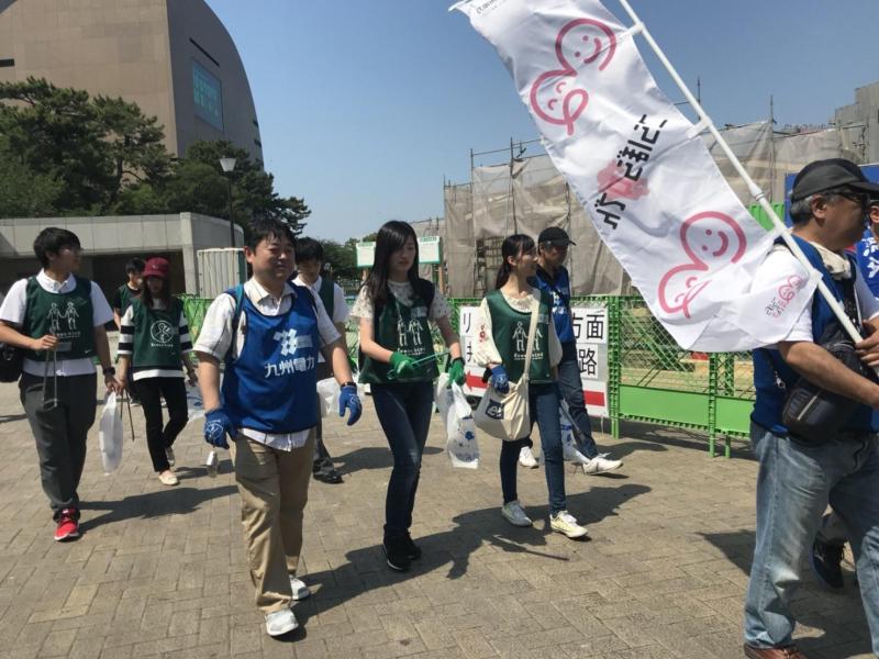 第2回 コラボラ九電&times;greenbird北九州チーム コラボ清掃画像