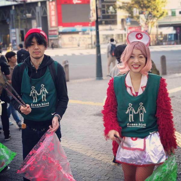 渋谷ハロウィン翌日早朝ゴミ拾い！画像