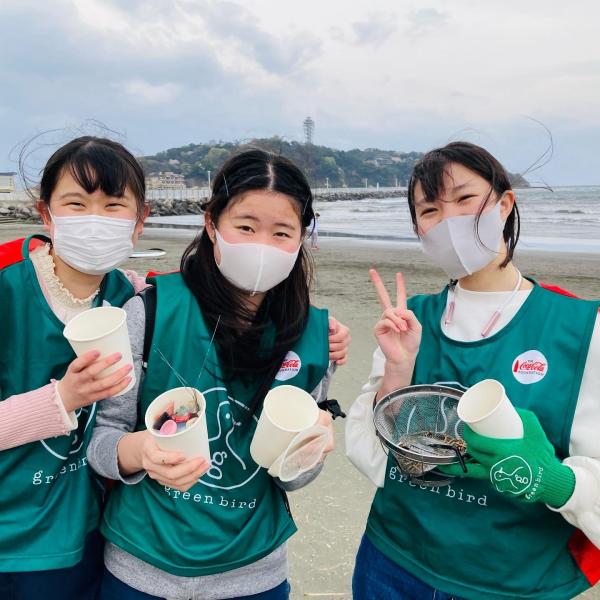 湘南江の島片瀬西浜海岸マイクロプラスチックビーチクリーン！画像