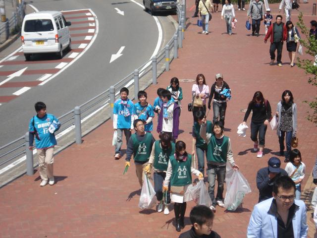 4月20日 アビスパ福岡観戦そうじ画像