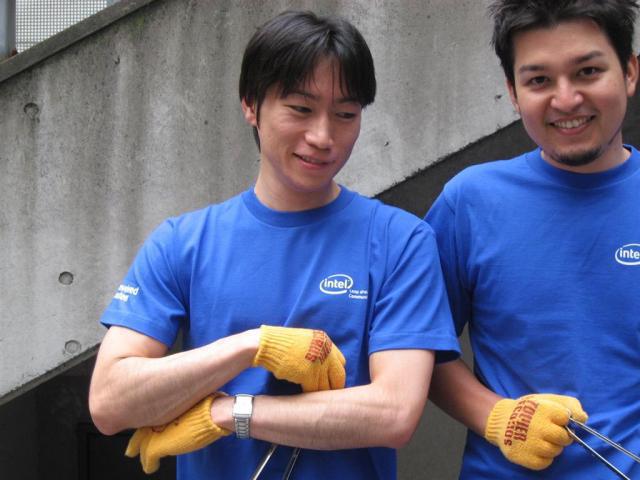 インテルさんとコラボそうじ画像