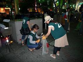 夜のワイワイお掃除！画像