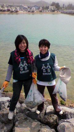「海をきれいに！」恩納村海浜公園画像