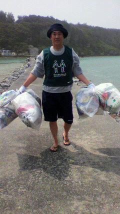 「海をきれいに！」恩納村海浜公園画像