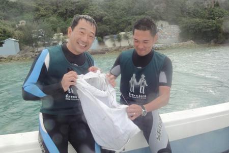 ダイバー＆釣り人コラボそうじ画像