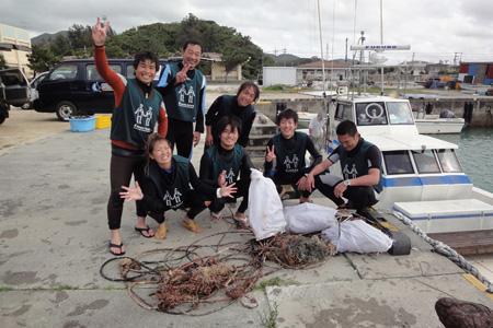ダイバー＆釣り人コラボそうじ画像