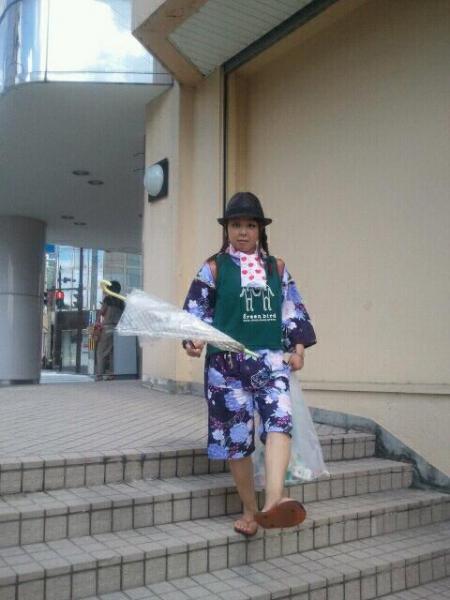 夏は終わっちゃいねーぜ！甚平＆浴衣デモ　グリーンバード2。画像