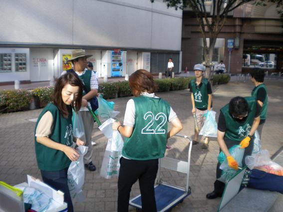 9.1　防災の日変わりモノ続出！朝そうじ画像