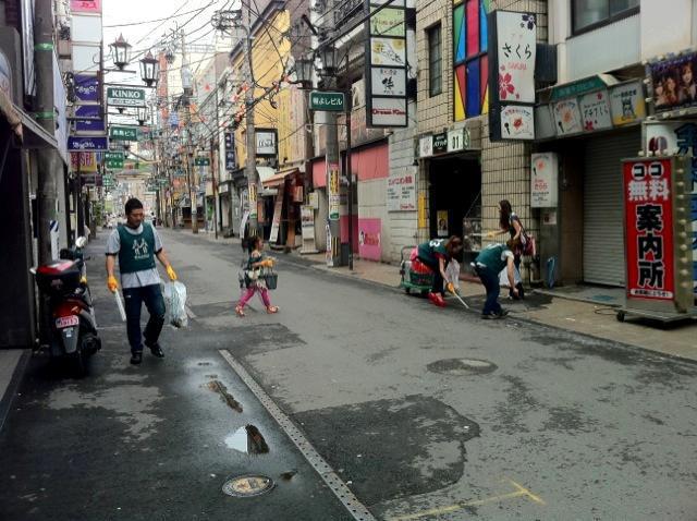鹿児島チーム　天文館　昼おそうじ画像