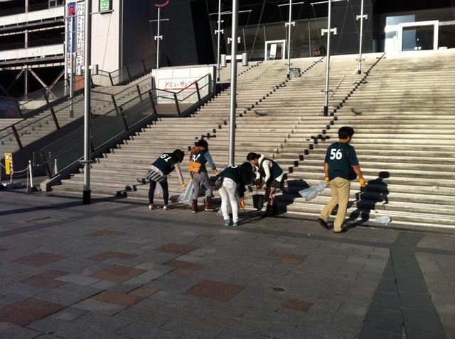 鹿児島チーム　天文館　朝おそうじ(*&acute;&forall;｀*)画像