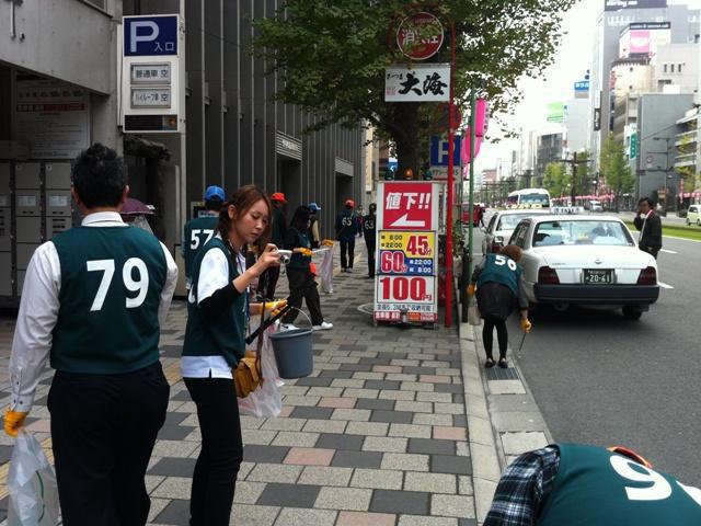 鹿児島チーム　天文館　ビックハートコラボ昼おそうじ☆画像