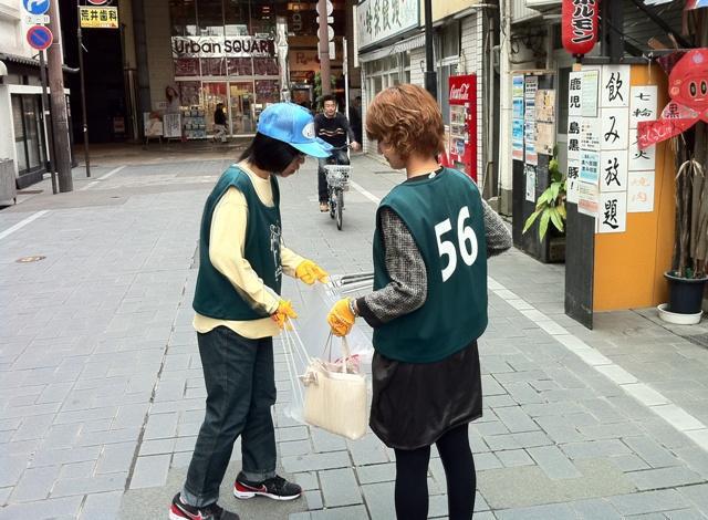 鹿児島チーム　天文館　ビックハートコラボ昼おそうじ☆画像