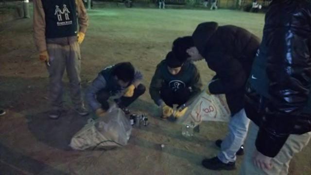 初掃除2014　学生掃除？画像