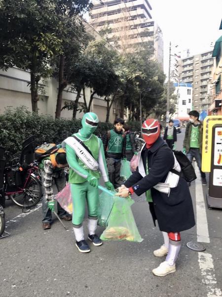 五輪カラーだっ！！アースゴミ拾いレンジャー再び赤羽に現る！！画像