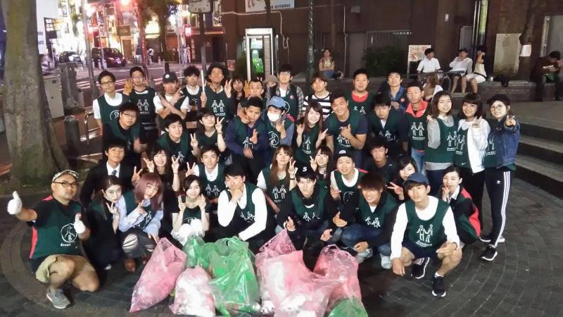 アメ村夜そうじ！画像