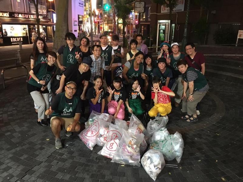 アメ村夜そうじ！画像