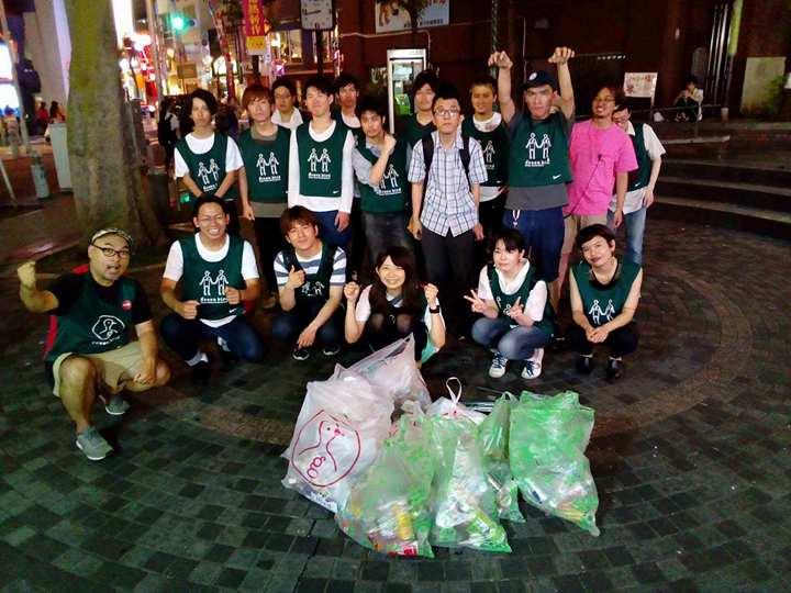 アメ村夜そうじ！画像