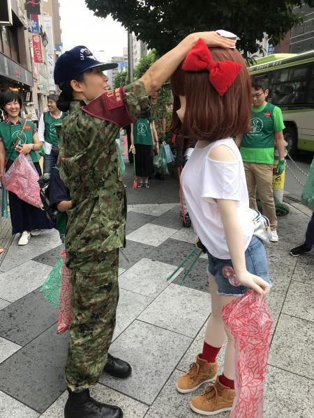 初♡赤羽バネ子ちゃんコラボそうじ画像