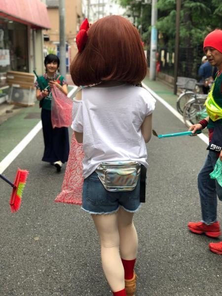 初♡赤羽バネ子ちゃんコラボそうじ画像