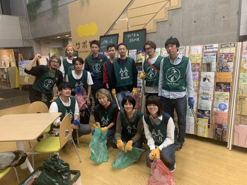 秋の夜長に夜掃除画像