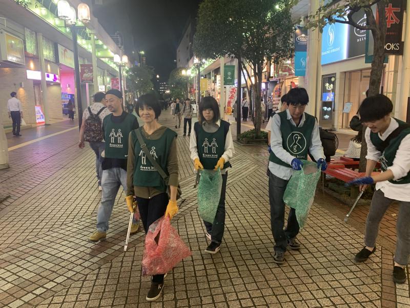 秋の夜長に夜掃除画像