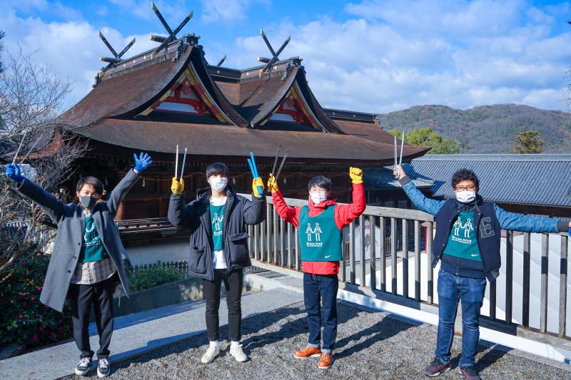 第419回　吉備津神社のお掃除画像