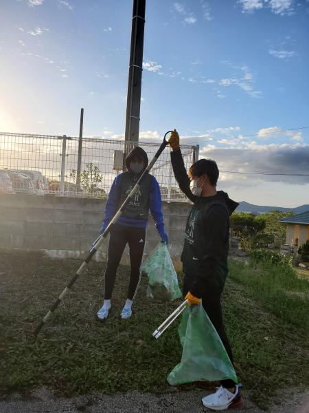毎月恒例   名桜大学前 お掃除画像