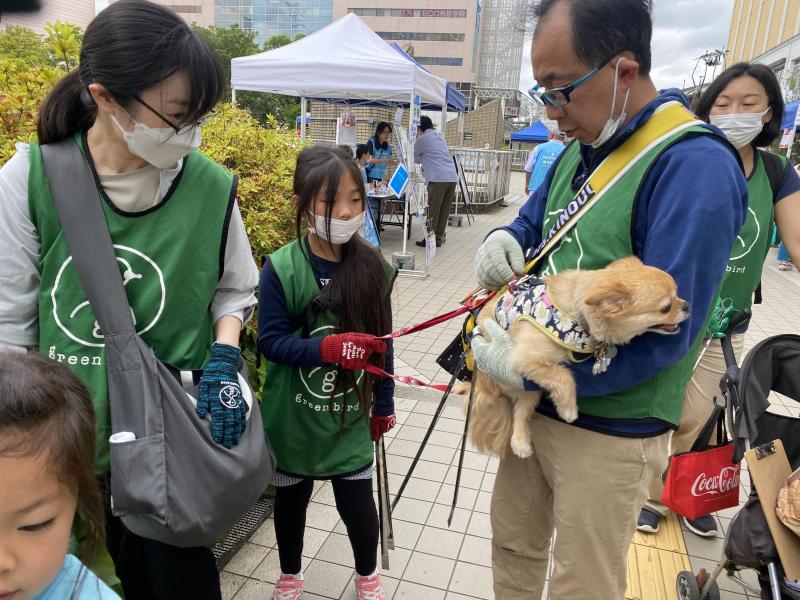 可愛いわんちゃんとお掃除画像