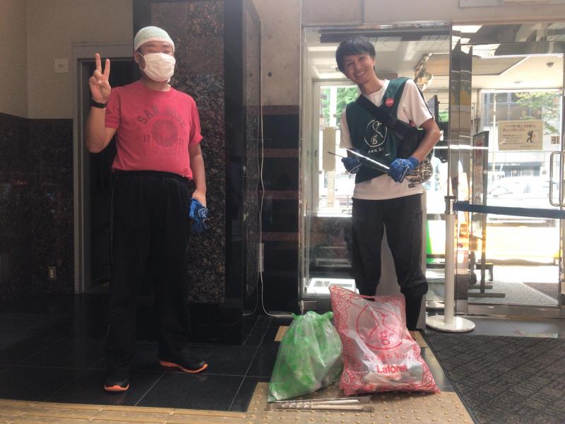 夕立の後のおそうじ画像