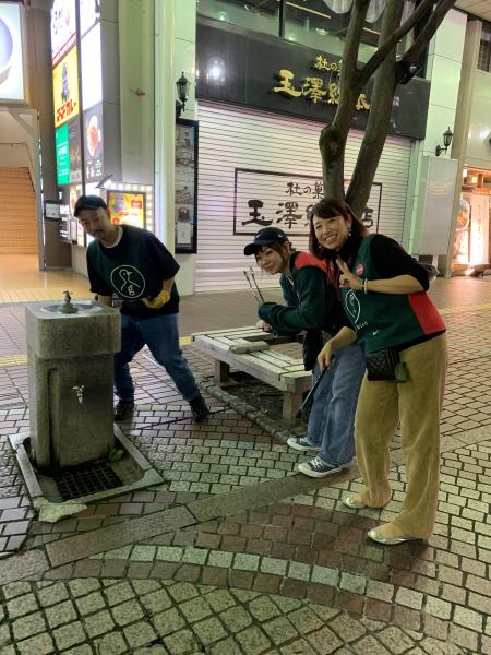 秋の仙台夜掃除画像